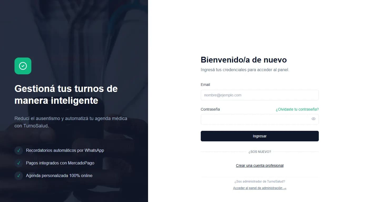 Agenda principal de MisTurnos